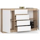 Comoda, Akord Furniture Factory, PAL, 2 usi/4 sertare, 160 x 99 x 40 cm, Sonoma/Alb