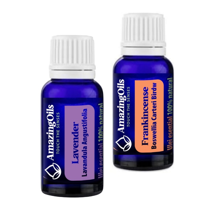 Set 2 Uleiuri esentiale Tamaie si Lavanda fina, AmazingOils, 2 x 15 ml