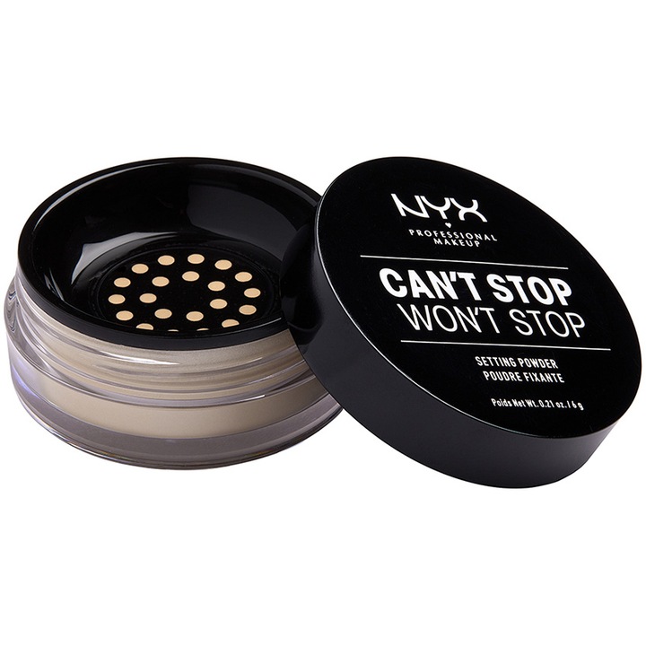 Фиксираща пудра NYX PM Can't Stop Won't Stop 2 Light-Medium, 6 гр