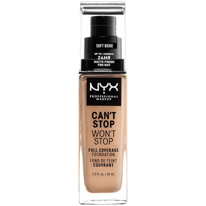 Фон дьо тен NYX PM Can't Stop Won't Stop 7.5 Soft Beige, 30 мл
