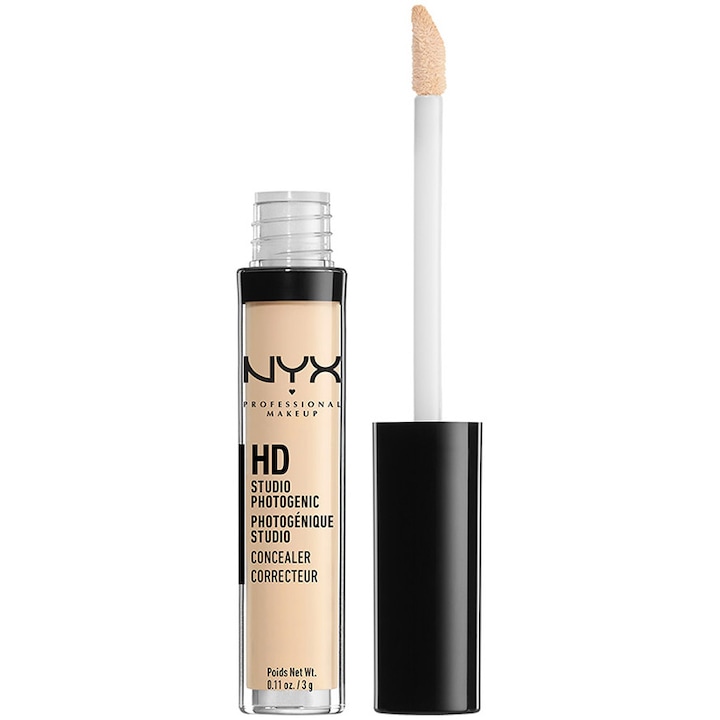 Corector cearcane si imperfectiuni NYX PM HD Concealer Wand 1 Porcelain, 3 g