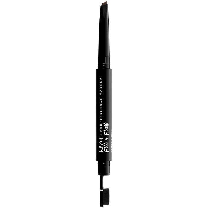 Creion pentru sprancene NYX PM Fill&Fluff Eyebrow Pomade 5 Ash Brown, 0.2 g