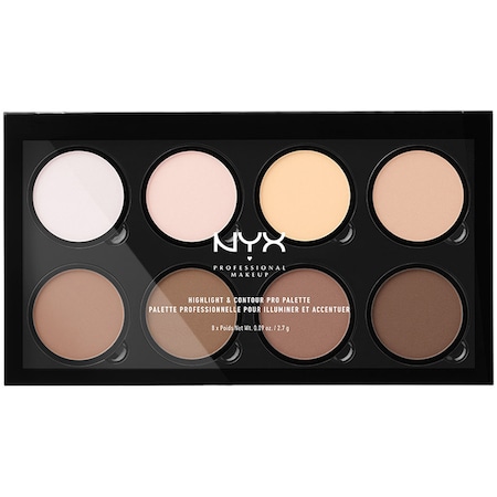 Paleta de iluminare si conturare NYX PM Highlight and Contour Pro Palette, 21.6 g