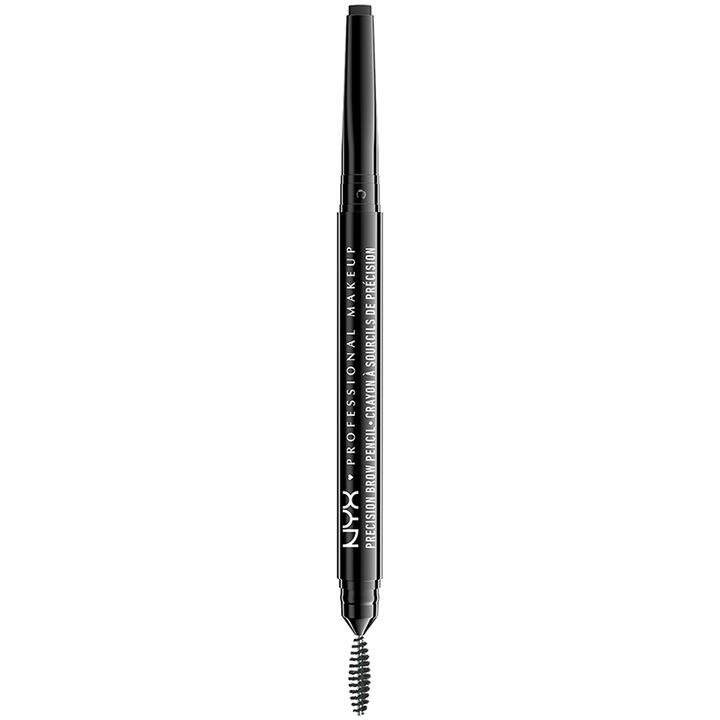 Creion pentru sprancene NYX PM Precision Brow 6 Black, 0.13 g