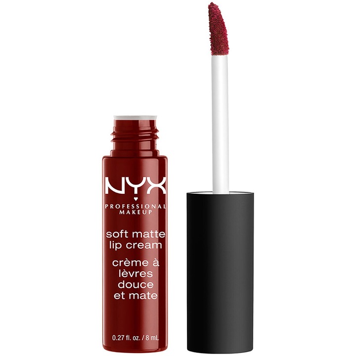 Ruj pentru buze NYX PM Soft Matte Lip Cream 27 Madrid, 8 ml