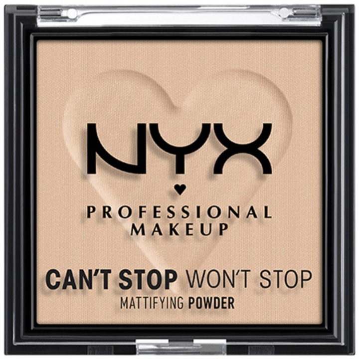 NYX PM Can't Stop Won't Stop Mattifying Powder 3 Light Medium arcpúder, 6 g