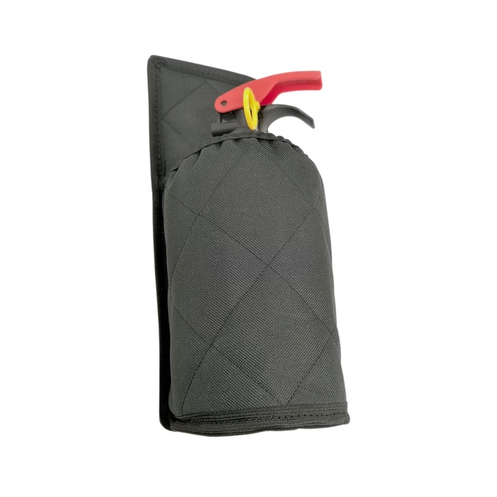 Husa pentru stingator auto matlasata, cu banda velcro pentru fixare usoara, universala, Metru Patrat