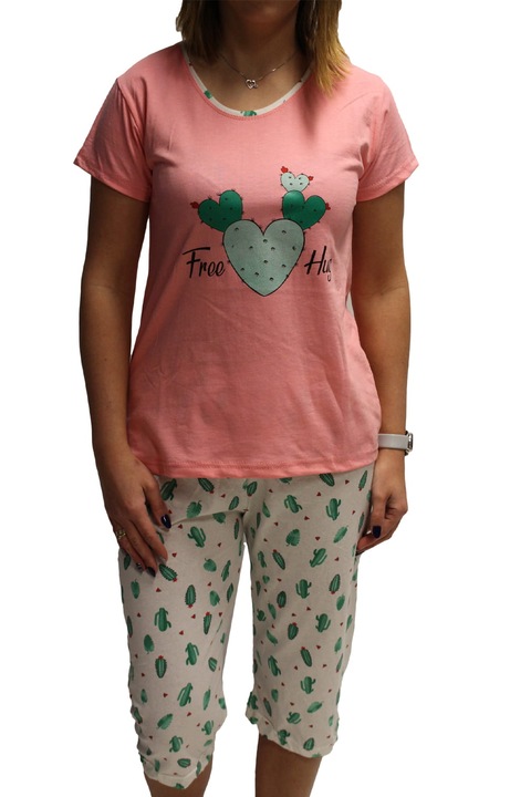 Pijamale cu model dama, La Penna, Bumbac, Multicolor1