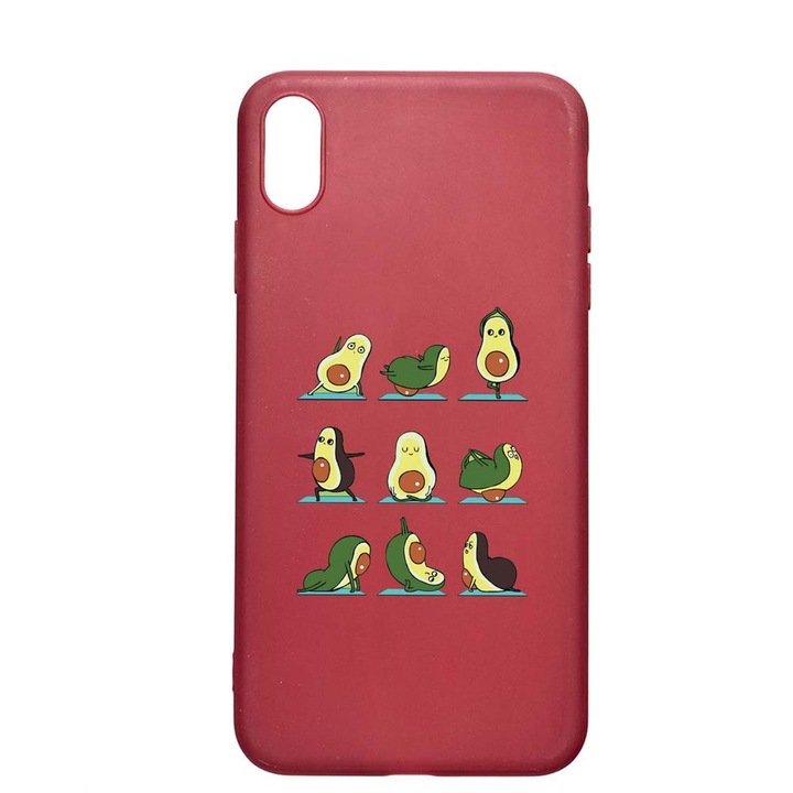 Силиконов калъф Unique за Apple iPhone XS Max / X Max, Avocado Yoga, Pomegranate, PG 752