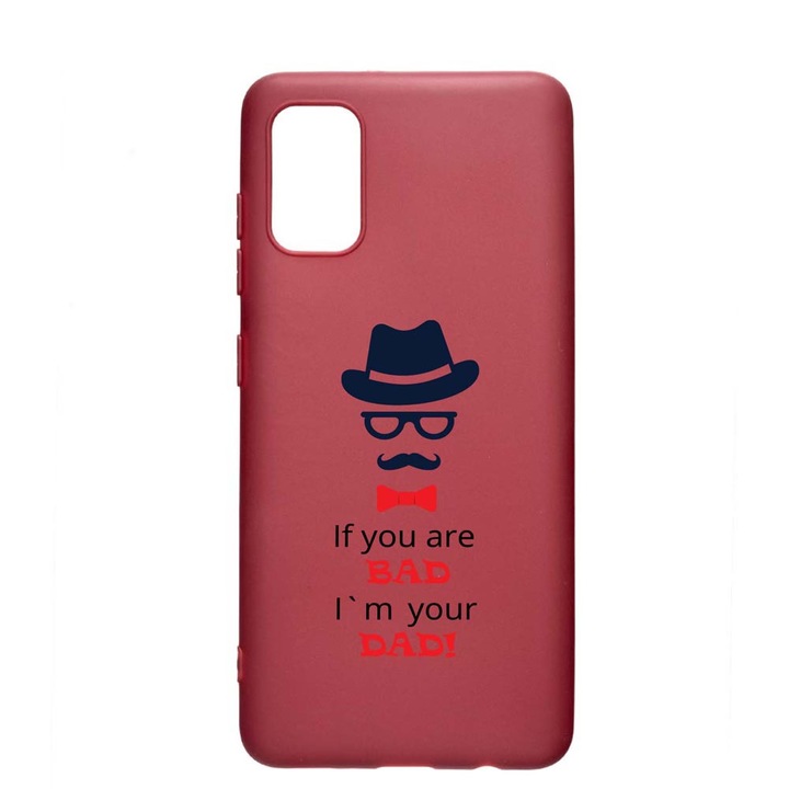 Силиконов калъф Unique за Oppo A54 5G, Bad Dad, Pomegranate, PG 53