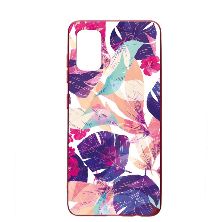 Силиконов калъф Unique за Huawei P Smart (2021), Tropical Flowers, Pomegranate, PG 71
