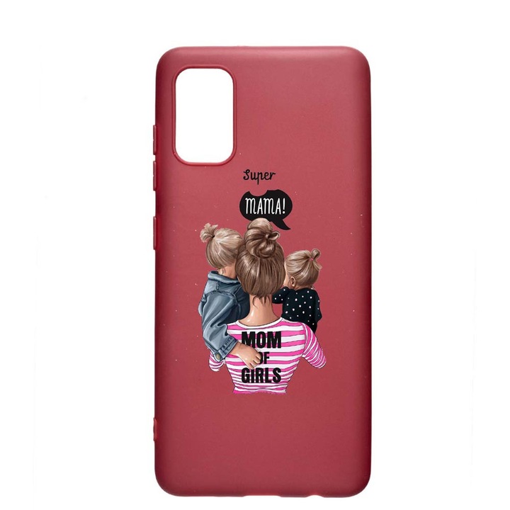 Силиконов калъф Unique за Huawei P Smart (2021), Super Mama, Pomegranate, PG 556