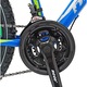 Велосипед MTB-HT 24″ BR Storm One, стоманена рамка 16″, дискови спирачки, последователни лостове, 21 скорости, синьо/зелено