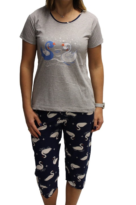 Pijamale cu model dama, La Penna, Bumbac, Multicolor.