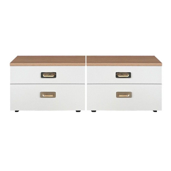 Set Noptiere Manacor, 2 buc, pal sonoma, 500 x 400 x 350 mm