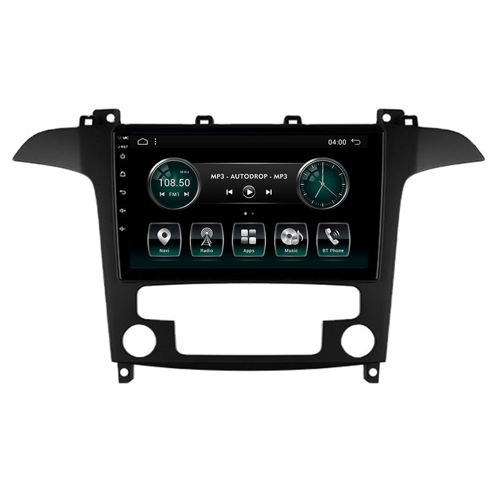 AutoDrop navigáció, Ford S-Max, 2006-2015, Android 10, nyolcmagos - AC8257, 2 GB RAM és 32 GB ROM, 9 hüvelykes - AD-BGAFSMAX2AC