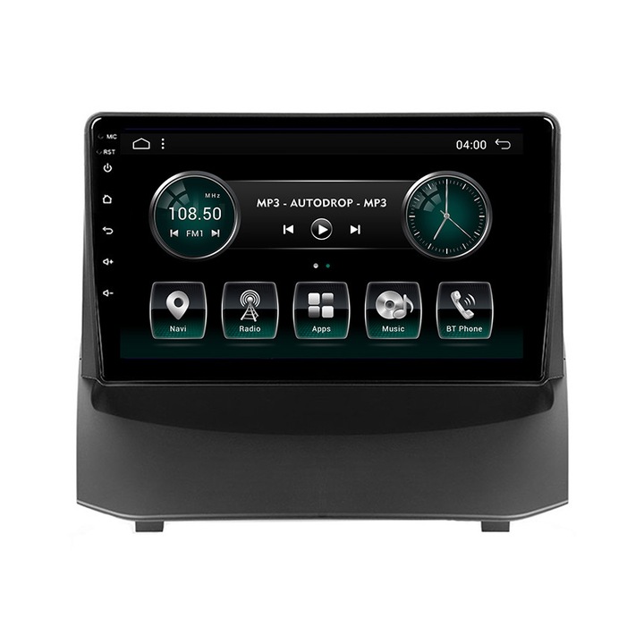 AutoDrop Navigáció, Ford Fiesta 2009-2018, Android 10, nyolcmagos - AC8257, 4 GB RAM és 64 GB ROM, 9 hüvelykes - AD-BGAFSTAC
