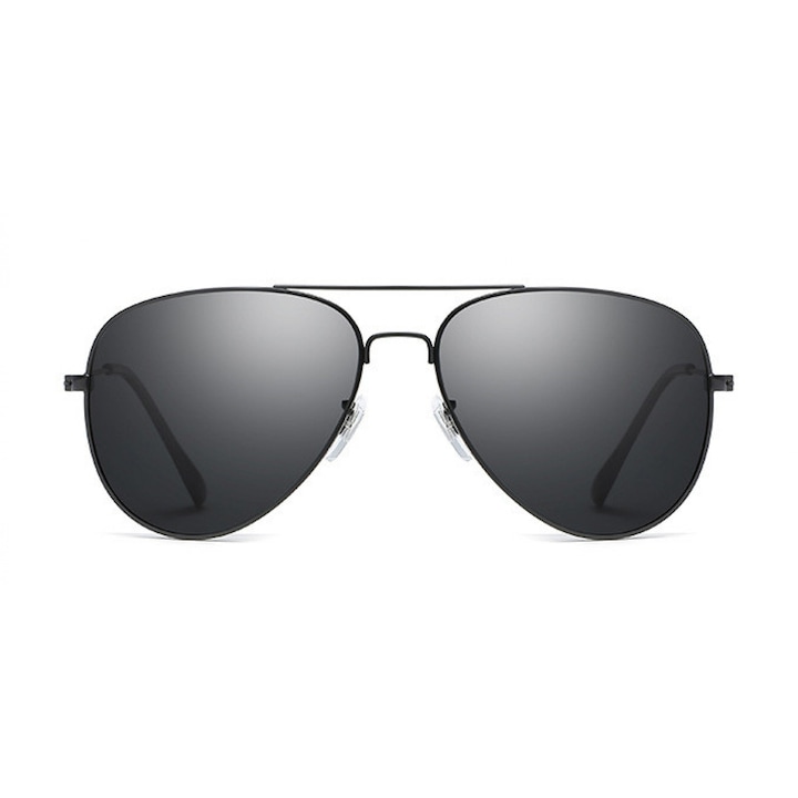 Мъжки слънчеви очила SIKS, Метална рамка, Черни стъкла