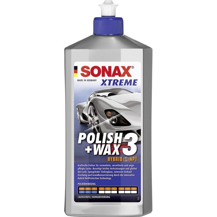 Паста за полиране на автомобил с восък Sonax Nanotech 3 Xtreme, 500 мл