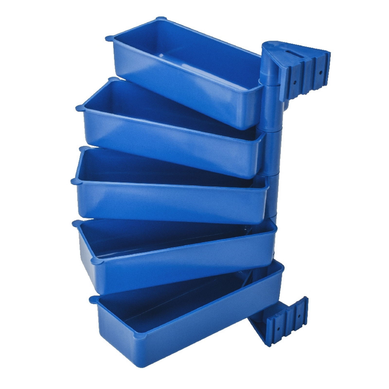 5 db-os tárolódoboz készlet, forgatható, kék