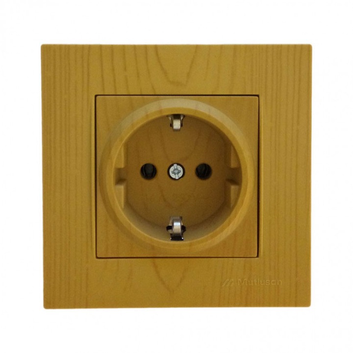 Single contact Shuko Mutlusan Rita konnektor, 16A, Dub