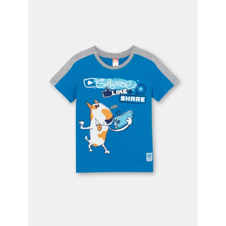 Gyerek póló Cherubino színű mintával, Kék