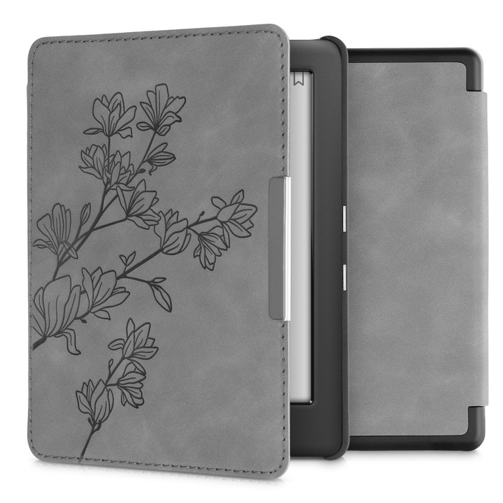 Калъф за електронни книги, kwmobile, еко кожа, сив, съвместим с Kobo Glo HD / Touch 2.0