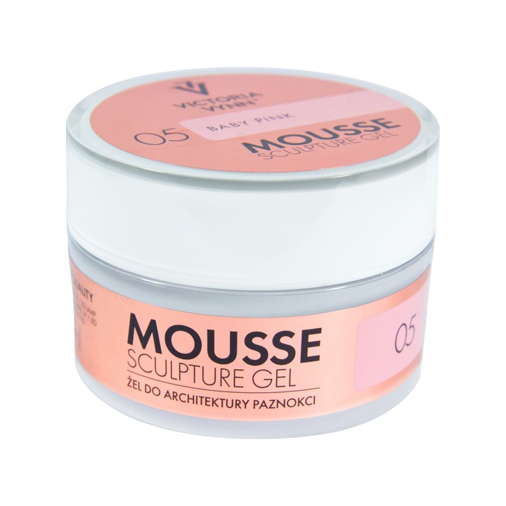 Mousse extensii unghii gel, Victoria Vynn, 05, 50 ml, Roz