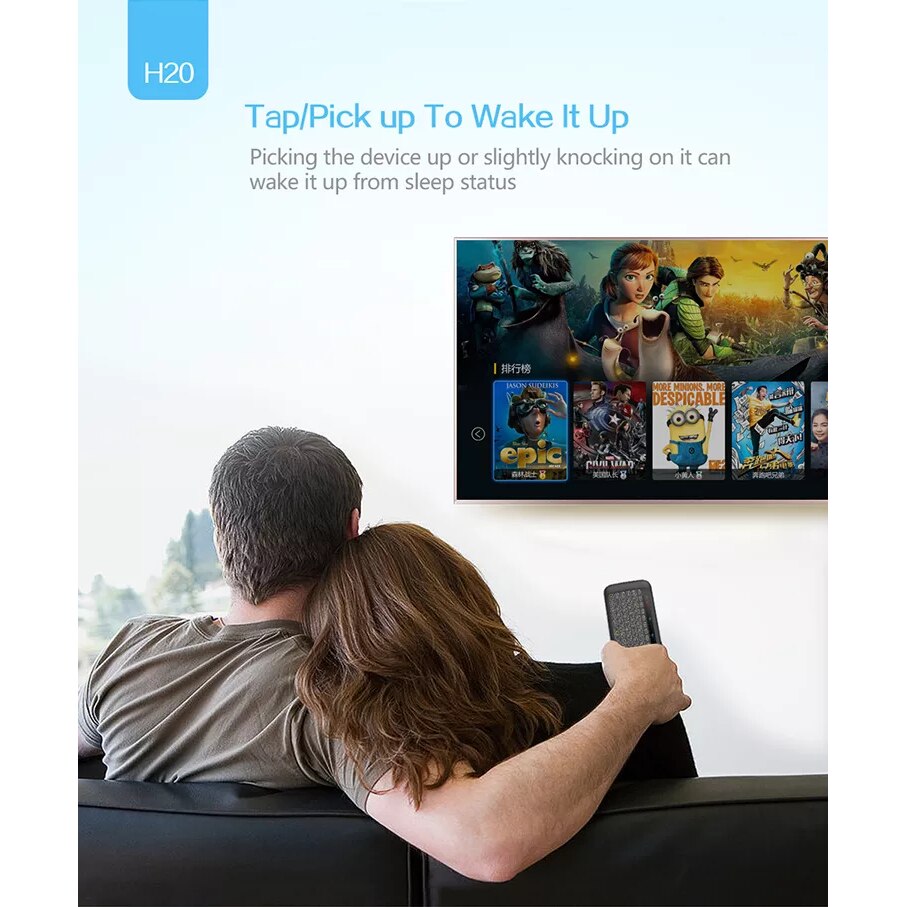 Мини безжична клавиатура, С тъчпад, Съвместима със смарт телевизори ...