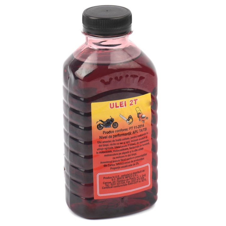 Ulei amestec rosu, Terra Motors, in 2 timpi pentru drujba 1000ml