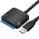 USB 3.0 SATA adapter 2,5"-os SSD HDD-khez, 12V-os tápegység, fekete