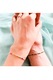 Bratara mesaj cod Morse "LIVE LAUGH LOVE", reglabila, dama, snur matase, placat cu aur 24K, verde/rosu