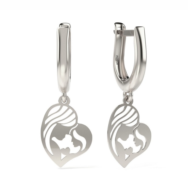 Обеци, Майка и дъщеря, Бяло злато