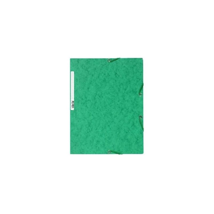 Exacompta a4 zöld prespán gumis mappa