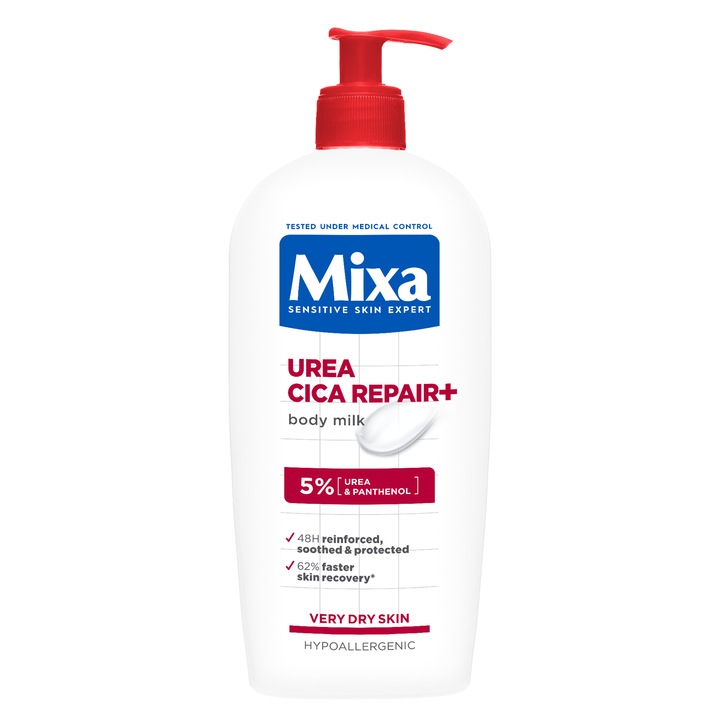 Lapte de corp reparator Mixa Cica Repair pentru pielea uscata si fragilizata, 400 ml
