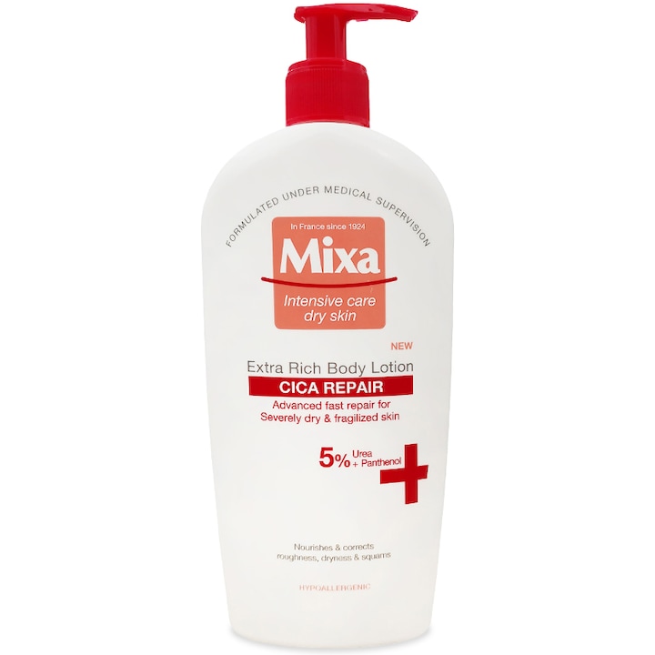 Mixa Cica Repair testápoló tej, gyógyító, száraz és érzékeny bőrre, 400 ml