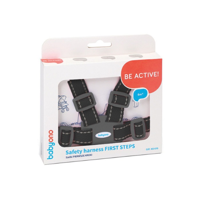 Ham pentru primii pasi BabyOno 070B, Negru 6 luni +