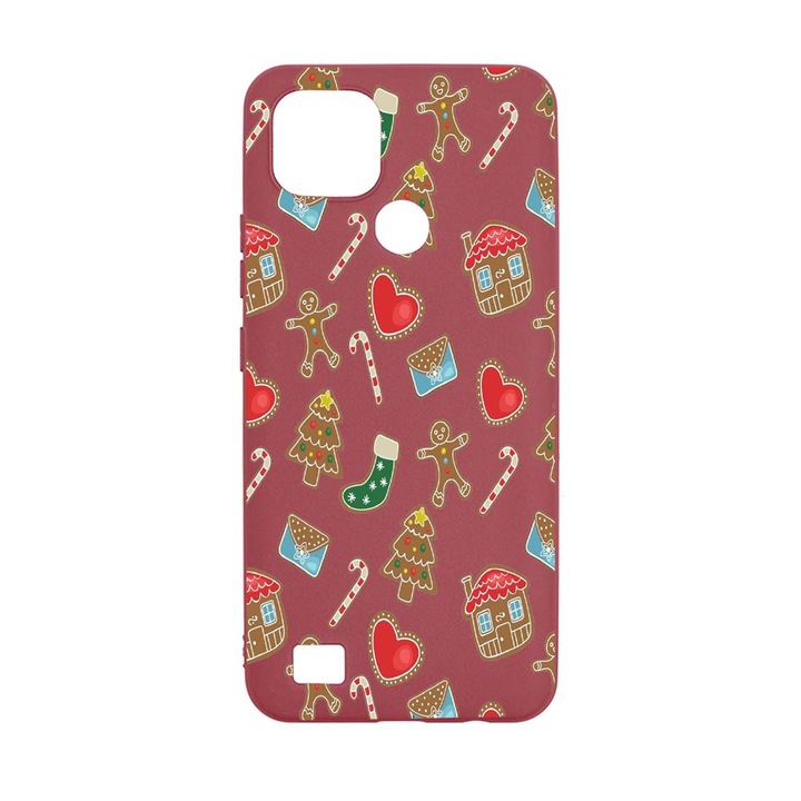 Силиконов калъф Unique за Realme C21, Sweeties, Pomegranate, PG 353