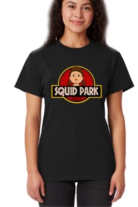 Egyedi női póló "Squid Park", fekete , XL