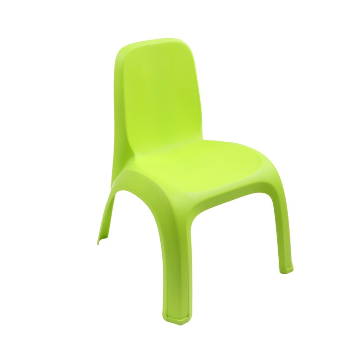Scaun copii Kids, pentru gradina, plastic, verde, 43 x 39 x 53 cm