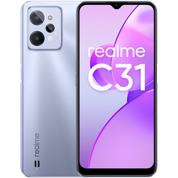 Telefon mobil Realme C31, Dual SIM, 3GB RAM, 32GB, 4G, Light Silver