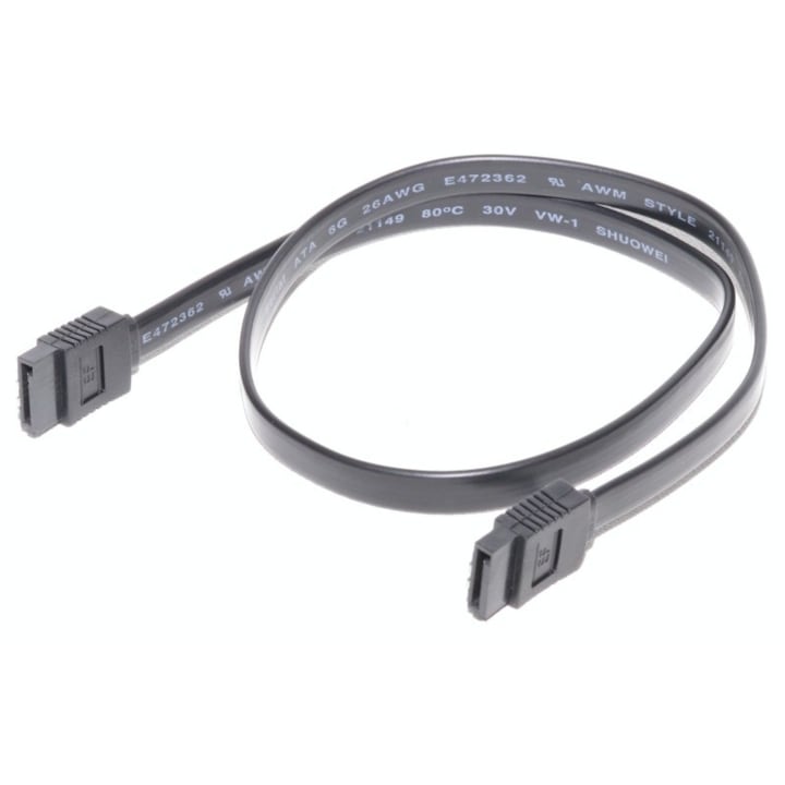 SATA - SATA kábel, 40 cm, fekete, AXT-BBL4628