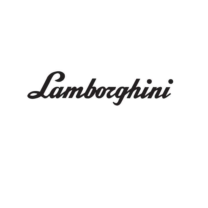 Lamborghini matrica, 12cmx4cm, autóra, motorra, laptopra, táblagépre, fekete-fehér ragasztáshoz
