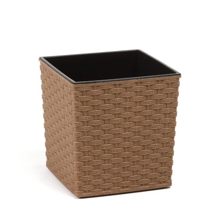Lamela 828 ECO rattan virágcserép/kaspó JUKA 30X30x30 barna