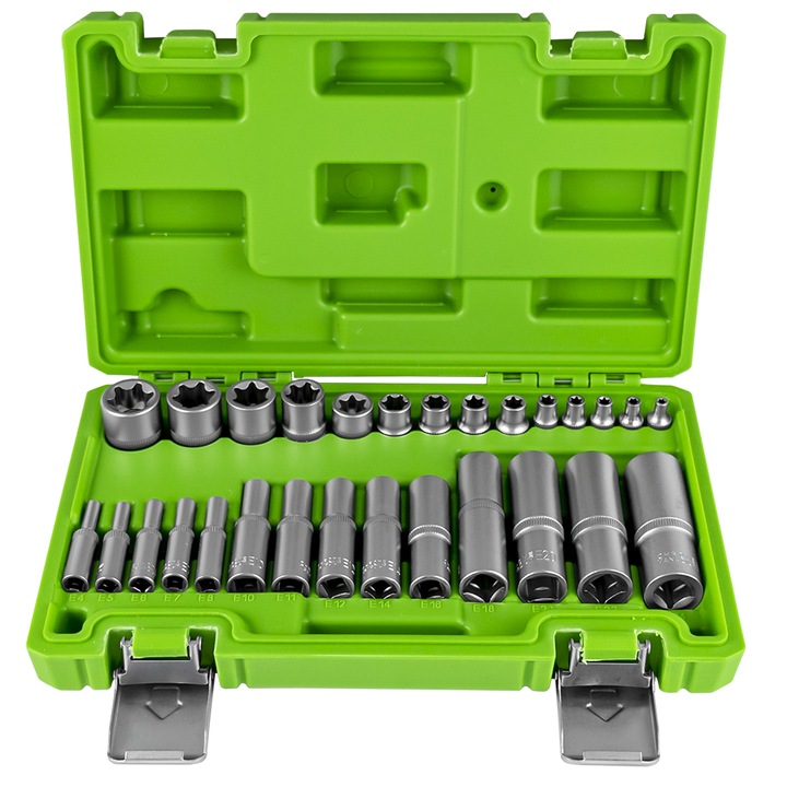 Set 28 tubulare torx scurte, lungi, JBM