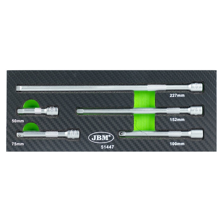 Set de prelungitoare de 1/4" cu cap normal, JBM