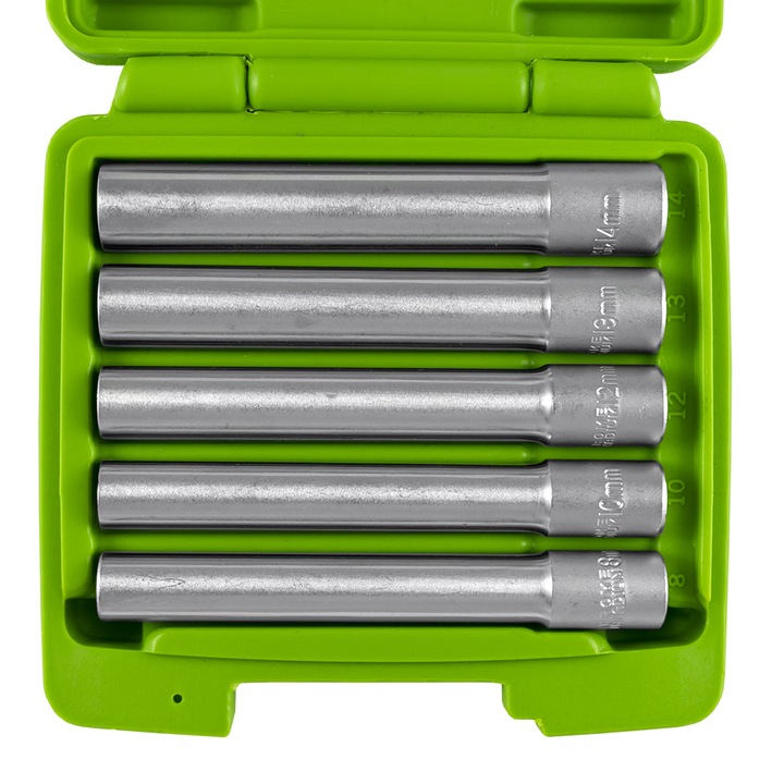 Set 5buc chei tubulare hexagonale lungi 120mm 3/8`, JBM