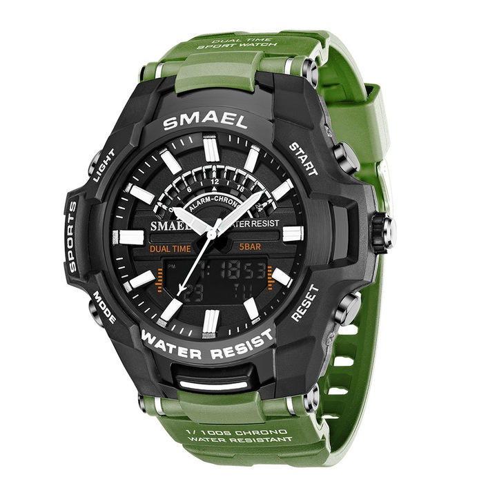 Мъжки часовник Smael Sport Casual Analog Digital Army Style Military Водо и удароустойчив