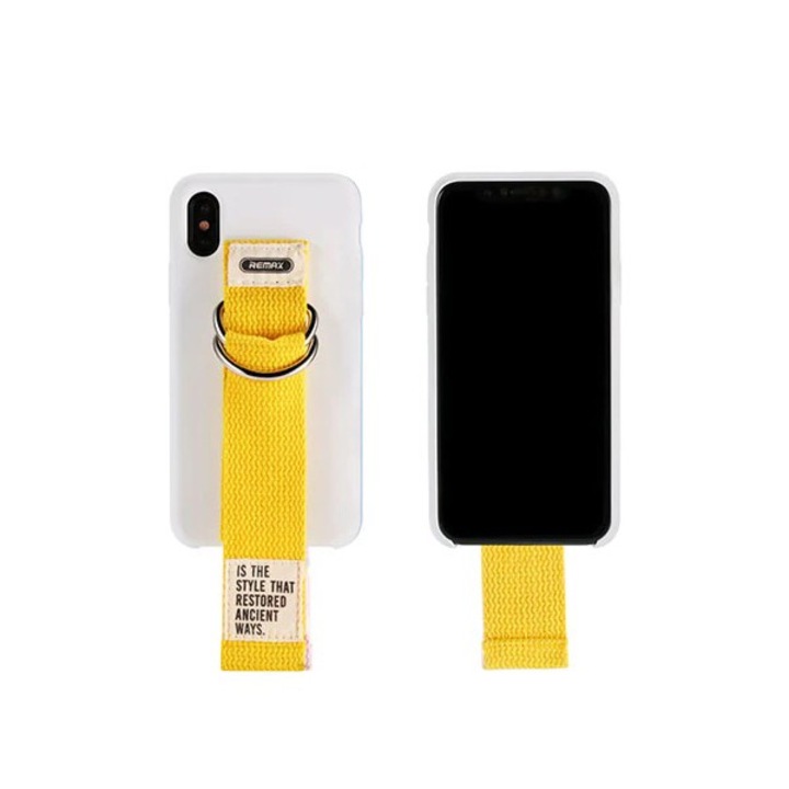 iPhone X / XS kompatibilis szilikon hátlaptok, szíjjal, fehér, Remax RM-1643