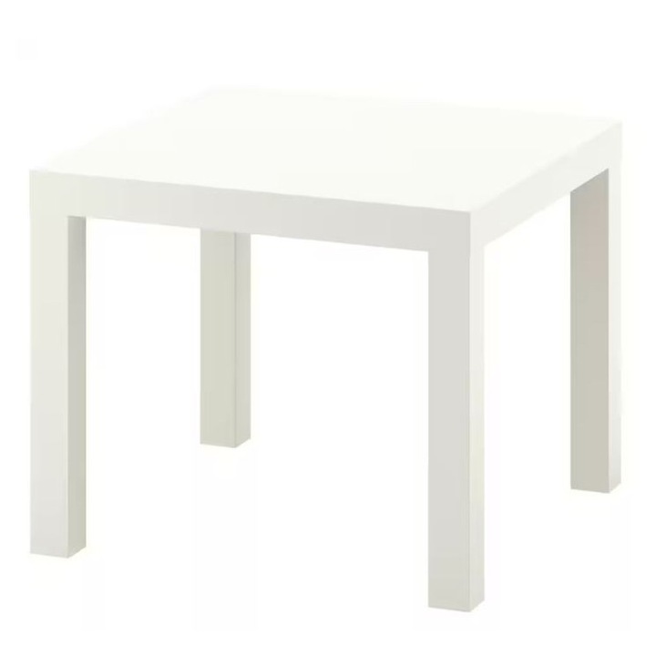 Masuta cafea patrata, 35x35x35 cm, MDF Alb